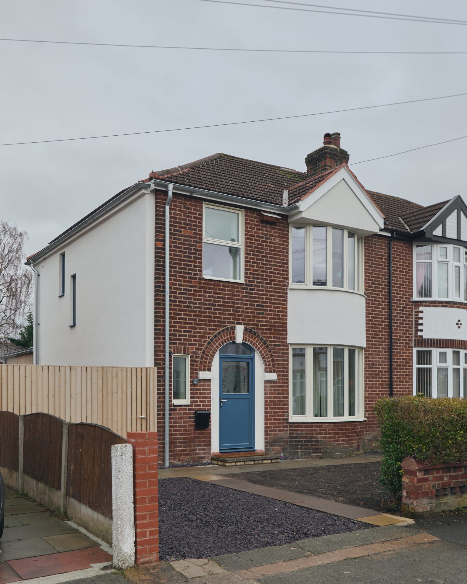 The house seen from the street, its 1930s frontage unchanged